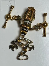 VINTAGE LUNCH AT THE RITZ Lizard Links Bracelet connector! With Card