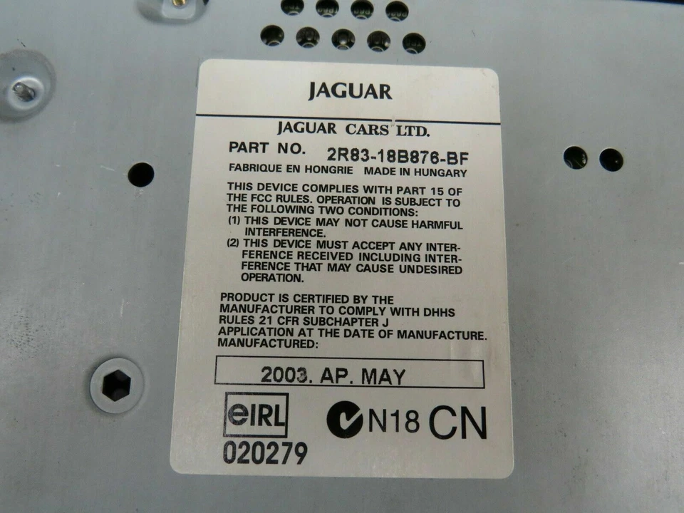 Original Jaguar S-Type CD CDC Autoradio Radio 2R83-18B876-BF - Bild 3 von 3