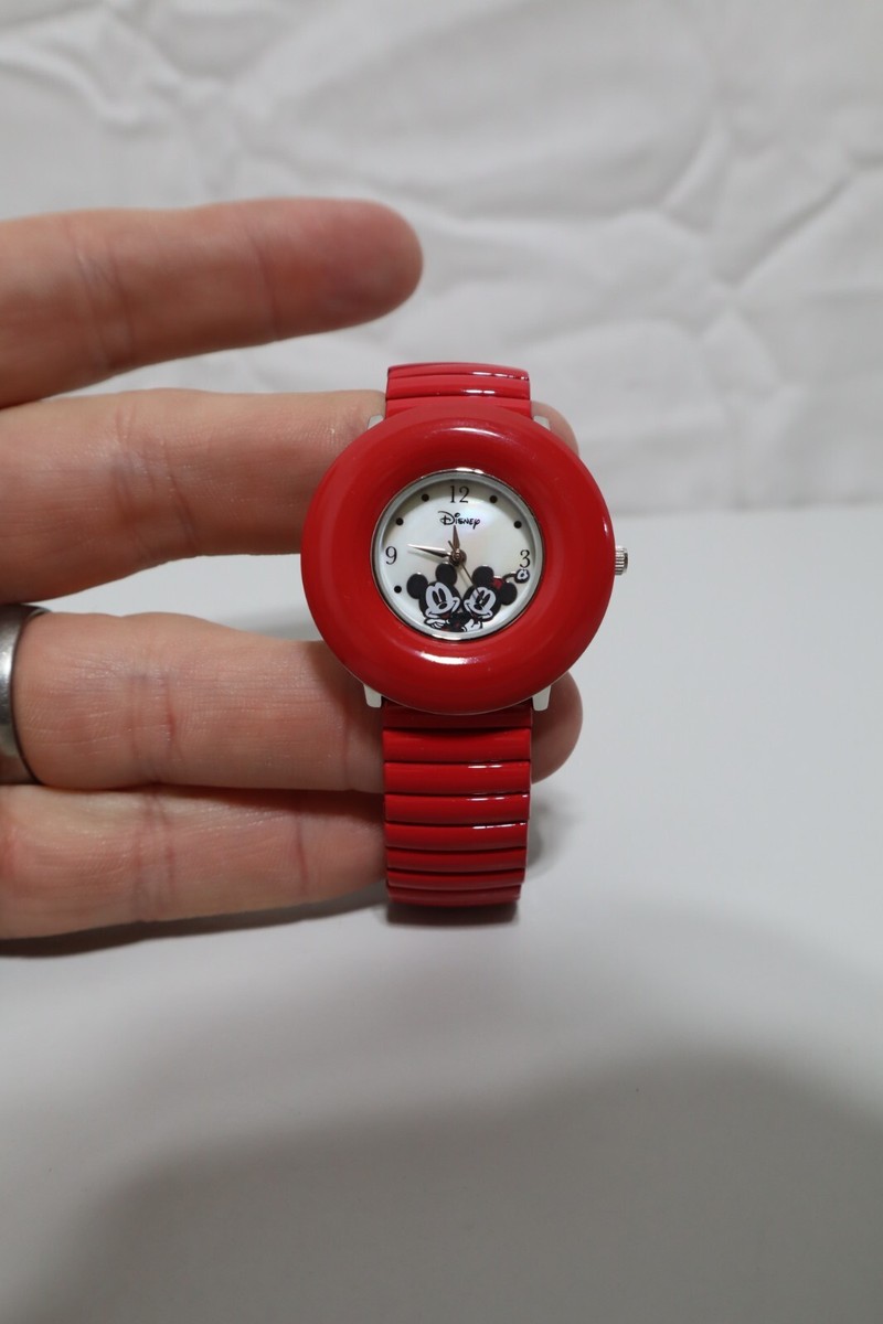 ミッキーさん専用 Disney Red Mickey Mouse Watch Accutime MK2047 Mickey & Minnie | eBay