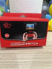 KJH Left & Right Handgrip Red Ergonomic Plastic for Nintendo Switch Controller