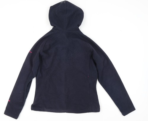 Trespass Women's Blue Fleece Jacket L Hooded Zip Casual - Picture 2 of 12