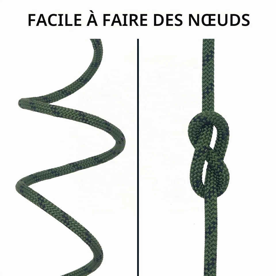 Corde d'escalade statique NewDoar 10mm 18KN - Haute résistance - Photo 4/4