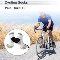 Fahrradsocken Weiß/Schwarz Xl, 1 Paar, FüR Alle Modelle