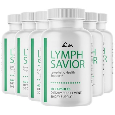 Lymph Savior Supplement Capsules for Lymphatic Health Support - 6 Bottles