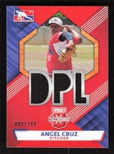 2021 Panini Elite Extra Edition #DPLM-AC Angel Cruz DPL Materials Orange #/199