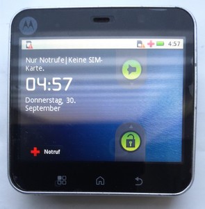 Vintage Smartphone Motorola MB511 Flipout Design Handy in Silber mit Akku + TOP