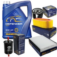 SCT Inspektionspaket 5L Mannol Defender 10W-40 FüR Renault Kangoo 1.4 Clio II