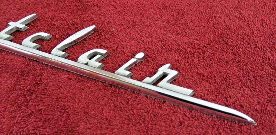 1955 1956 Mercury Montclair escritura emblema placa de identificación cursiva BV-01698-A 25579 OEM Foto 4 de 4