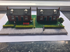 4 miners cottages oo gauge diorama 11x7