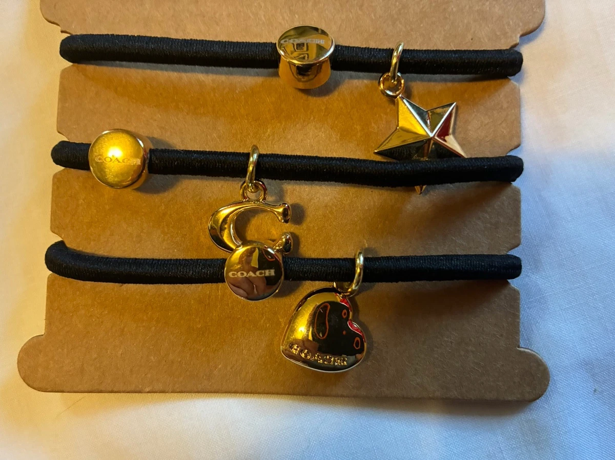 Coach Charm‎ Hair Tie Set Cherry Bee Lightning Elastic Bracelet Black Set Coach Women main image 2
