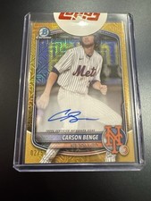 2025 Bowman Chrome Mega Box Carson Benge Gold Mojo Refractor Auto BMA-CB /50 RC