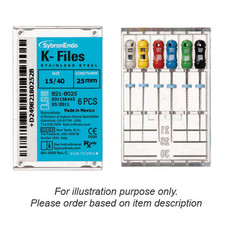 Kerr Dental SybronEndo Stainless Steel Endodontic K-Files Handfiles 6/Bx All