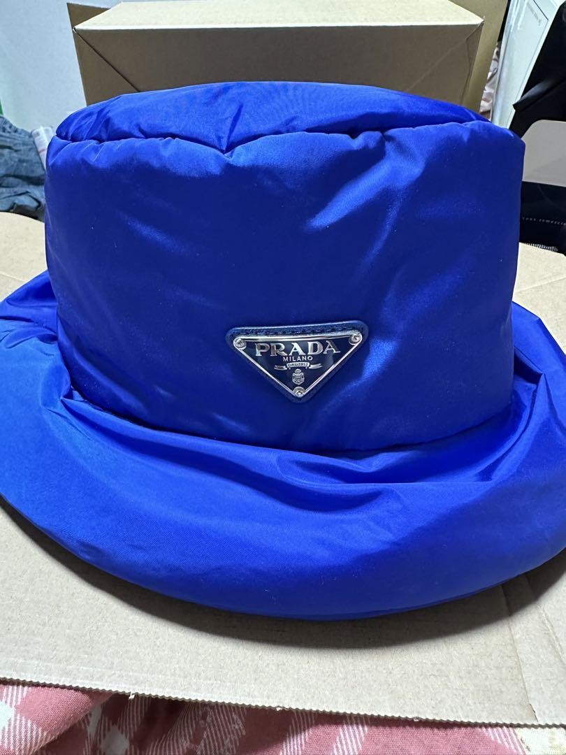 PRADA Bucket Hat Blue Brand New Unused Size XL | eBay