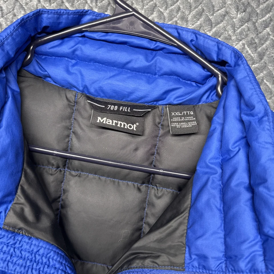 Marmot 700 填充羽绒夹克男式 XXL 绗缝外套冬季保暖轻便 — 第 4/4 张图片