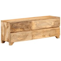Tv-Schrank Massivholz Mango 110X30X40Cm Fernsehtisch Lowboard Sideboard Vidaxl