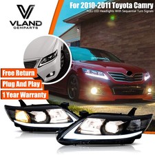 Pair Vland Led Headlight For 2010 2011 Toyota Camry Xle Le Se Wsequential Turn