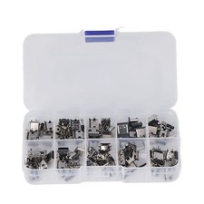 100 PCS Type C USB Female Plug Connector Jack Solder Repair Adapter Assortment