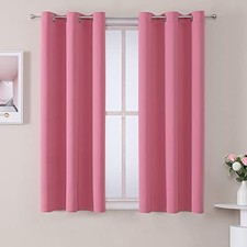 Grommet Room Darkening Curtains for Bedroom and 42"W x 63"L Pack of 2 Pink