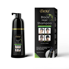 Dexe Hair Dye Shampoo 14.1 Fl Oz, Gray Hair Coverage, Black Hair Dye, Hair Color
