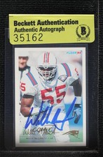 BAS 1994 Fleer Rookie Exchange Willie McGinest #8 Authentic Auto 3c7
