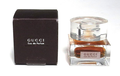 Vintage GUCCI EAU DE PARFUM ( BROWN BOX ) 0.17 oz / 5 ML EDP Splash Miniature