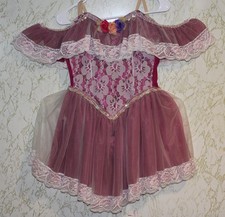 Red Satin Dance by Curtain Call Costumes R/N 45351