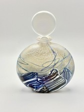Isle of Wight Studio Glass Seascape Perfume Bottle by Michael Harris England EUC