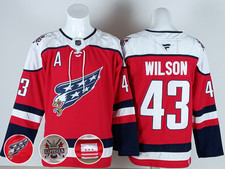 Men's Tom Wilson #43 2026 Washington Capitals Screaming Eagle ALL Embroidered