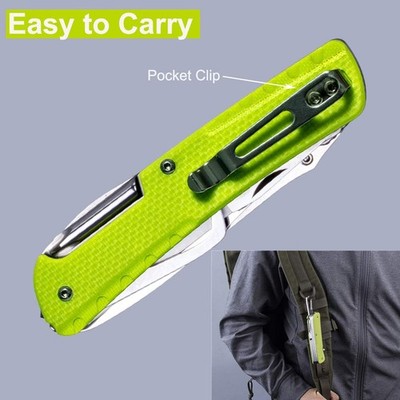 Rui◎ Ruike LD43 Trekker Folding Knife Multitool 12C27 Steel Green | eBay