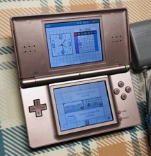 Nintendo DS Lite Metallic Rose Charger GBA Tested/Works Fast Shipping E289