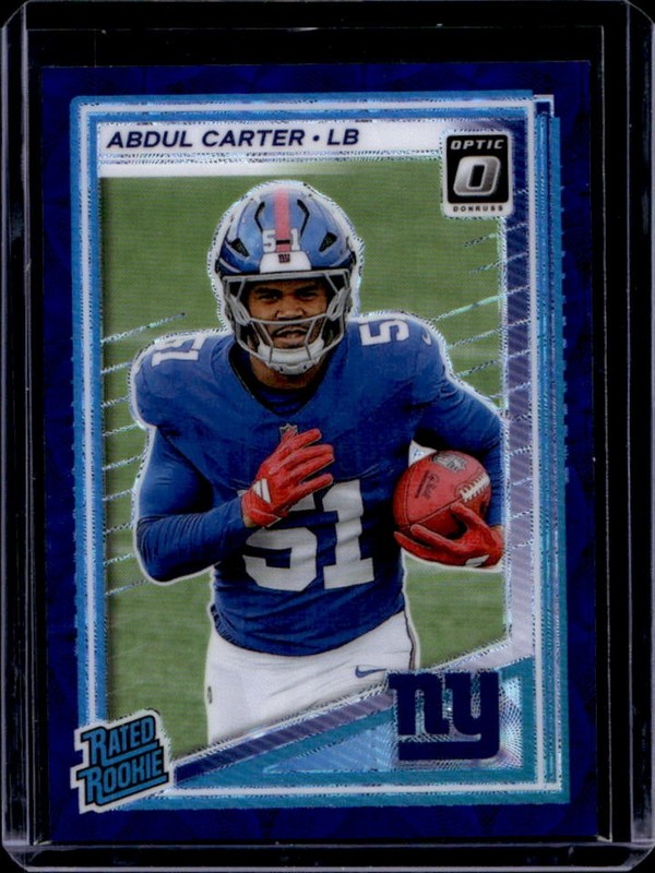2025 Panini Donruss Optic Abdul Carter Rated Rookie Blue Scope Prizm #300 Giants