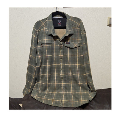 Wrangler ATG Men s Plaid Button-Up Shirt XXL Long Sleeve Regular Fit Green