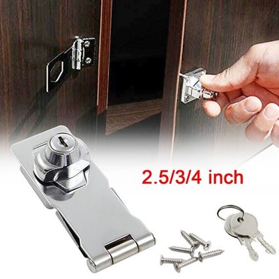 Verriegelung Haspel Vorhängeschloss Garage Lock Schrank Schuppen Silber