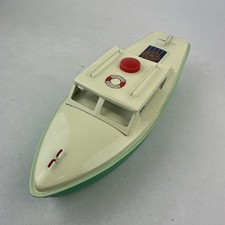 Vintage Sutcliffe Tinplate Clockwork Cruiser Boat