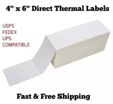 3000 4x6 Fanfold Direct Thermal Shipping Labels Perforated Label / UPS CERTIFIED