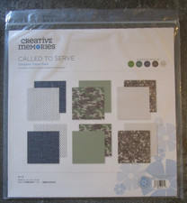 Creative Memories 12x12 Called to Serve Designer Paper Pack 6 NEW Service Army