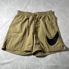 Men's Nike Swim Breaker Fully Lined Volley Shorts Size Medium Tan/Khaki