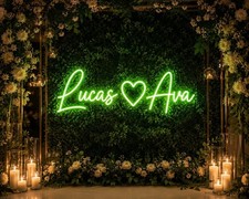 Custom Wedding Neon Sign Personalized Name Light for Reception or Bedroom Decor