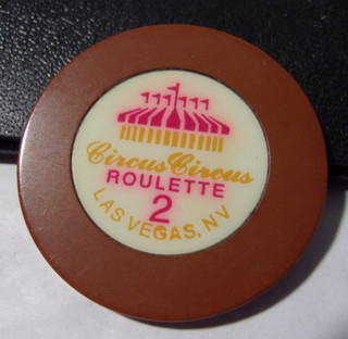 CIRCUS CIRCUS CASINO NCV ROULETTE casino gaming poker chip Las Vegas NV