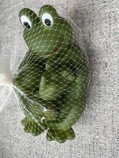 Axel Kraft Rubber Froggy Bath Toy Set of 4 -1 Large  3 Small Green Frogs NEW