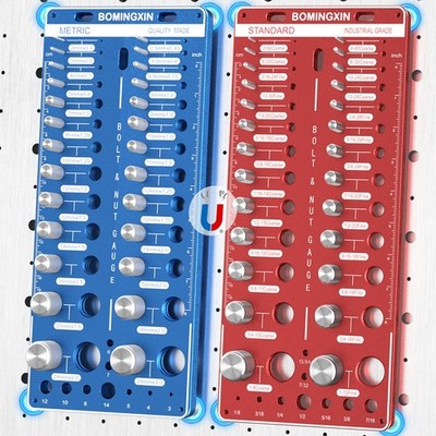 Upgrade 70 Nut and Bolt Thread Checker with Magnetic Base & 70 