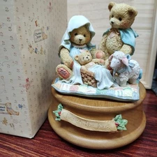 1993 Cherished Teddies Nativity Musical  "Oh Little Town Of Bethlehem" #912859