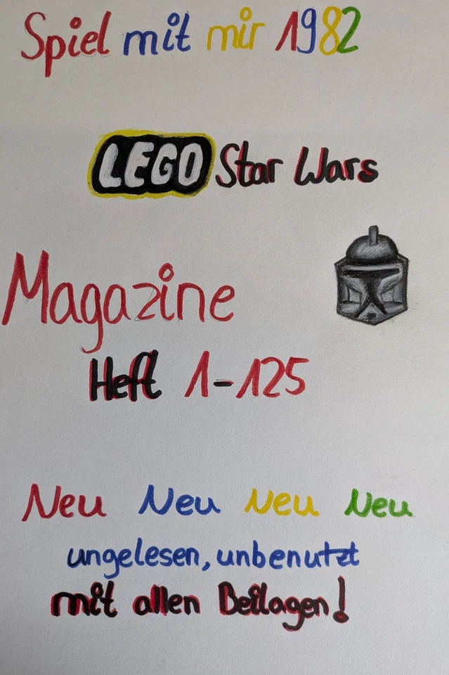 LEGO STAR WARS MAGAZINE, HEFT  1-125, alle NEU inkl. sämtlicher Beilagen!!!