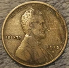 1915 D 1C BN Lincoln Wheat Cent VG Condition
