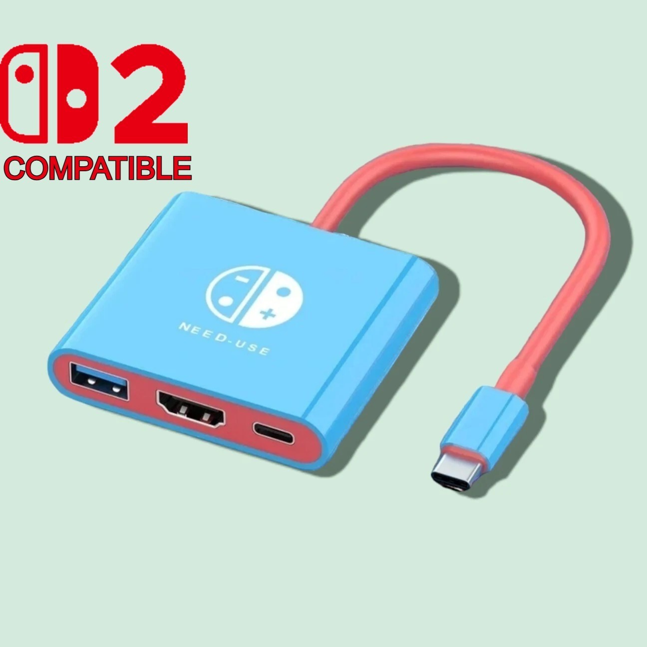 HDMI TV Dock For Nintendo Switch 1/2/OLED Docking Replacement Adapter Converter