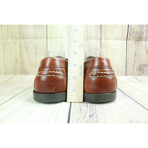 LL Bean Casco Bay Men's Brown Leather Moccasin Venetian Boat Shoes Size 12 D - Picture 6 of 9