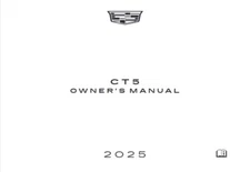 2025 Cadillac CT5 Owners Manual User Guide