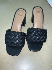 NEW Women  s A New Day Dorothy Heeled Sandals Memory Foam Black Sz 6