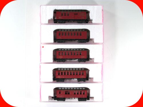 N Scale **DENVER RIO GRANDE** Overton 5-Set - ROUNDHOUSE w/ Lighting, Needs work