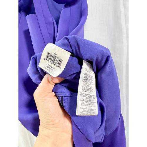 BCBGMaxAzria Ava Cold Shoulder Cut Out Full Length Formal Dress Purple Womens 0 - 第 7/7 張圖片